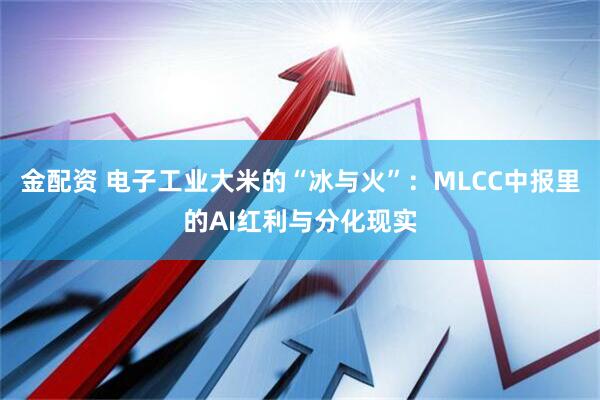 金配资 电子工业大米的“冰与火”：MLCC中报里的AI红利与分化现实